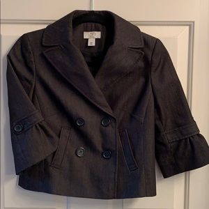 Ann Taylor LOFT cute denim cropped jacket